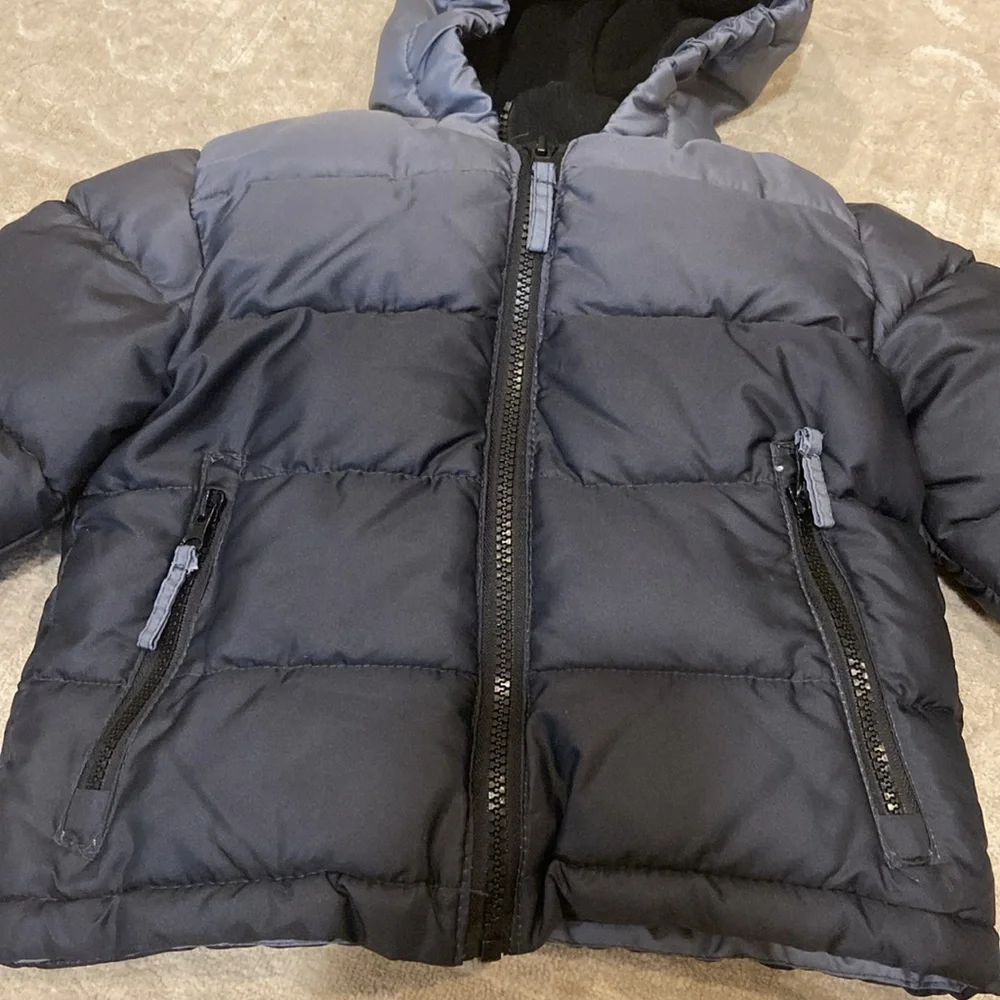 Rothschild Baby Boy Contrast Fleece Vestee Puffer Jacket Charcoal Ombre Size 24m